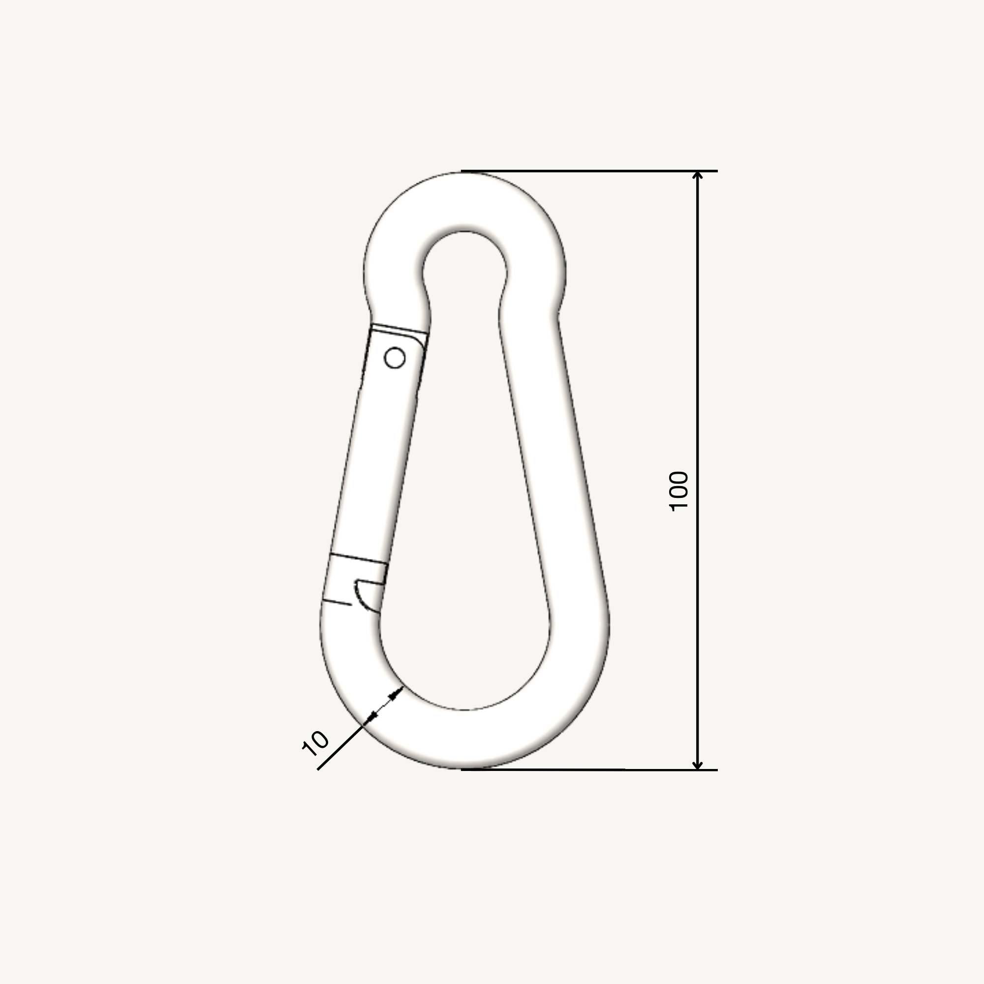Mousqueton 10x100m